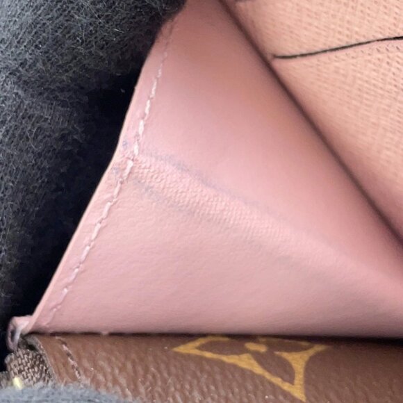 LOUIS VUITTON Portefeuille Clemence Monogram Rose Ballerine M61298 - Picture 9 of 13